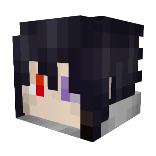 koueteu Minecraft avatar head, 3D render