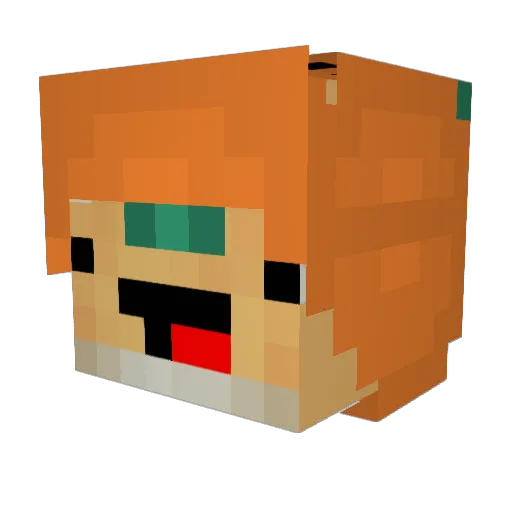 kouhyyyy Minecraft avatar head, 3D render