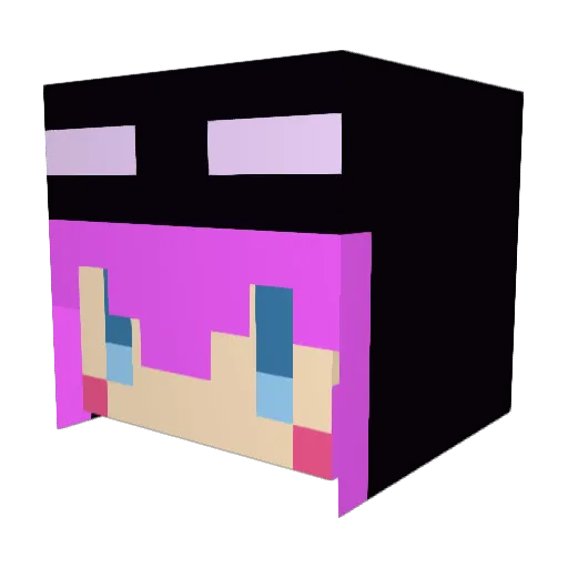 kouin Minecraft avatar head, 3D render