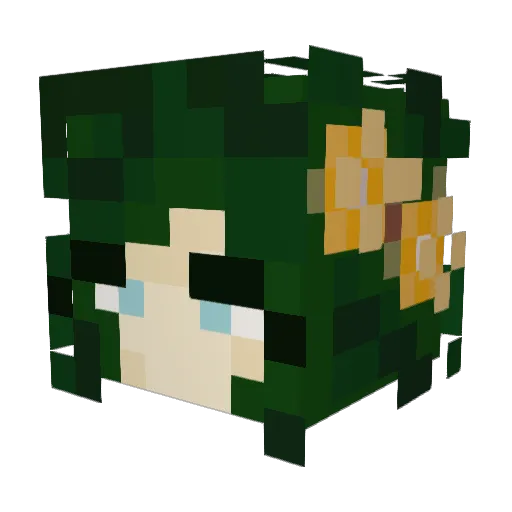 koukoubeans Minecraft avatar head, 3D render