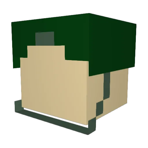 koulime Minecraft avatar head, 3D render