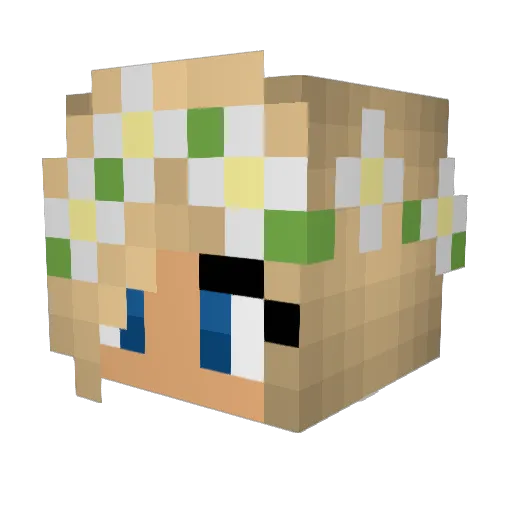 kourtnehyayaa Minecraft avatar head, 3D render