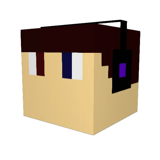 kousei825 Minecraft avatar head, 3D render