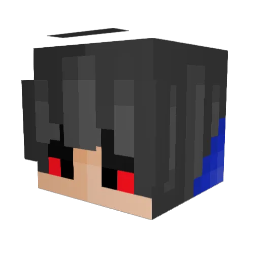 koutsi_man Minecraft avatar head, 3D render