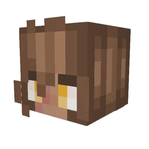 kovawolfe Minecraft avatar head, 3D render