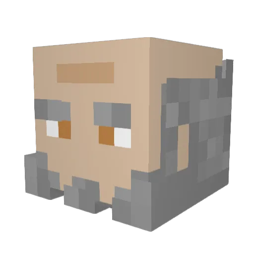 kovid_PAL Minecraft avatar head, 3D render
