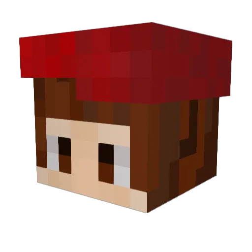 kow08absty Minecraft avatar head, 3D render