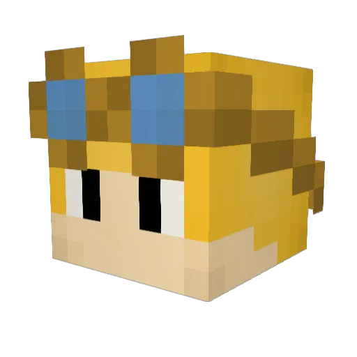 kox69plziomek Minecraft avatar head, 3D render