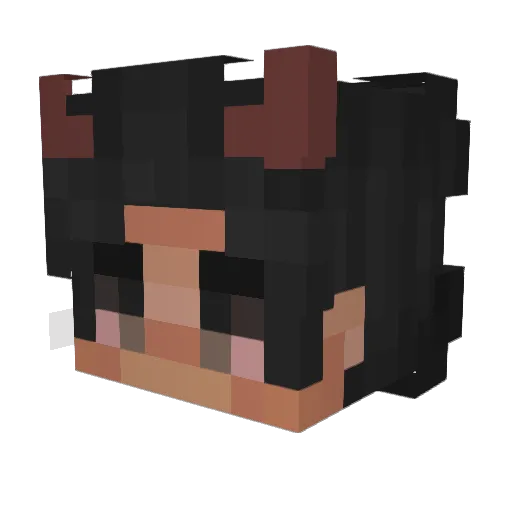 koxels Minecraft avatar head, 3D render