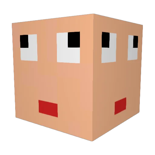koyaaaaaaaaa Minecraft avatar head, 3D render