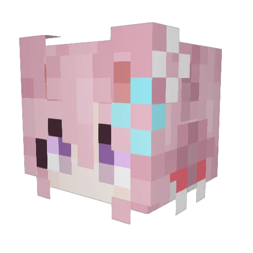 koyocake Minecraft avatar head, 3D render