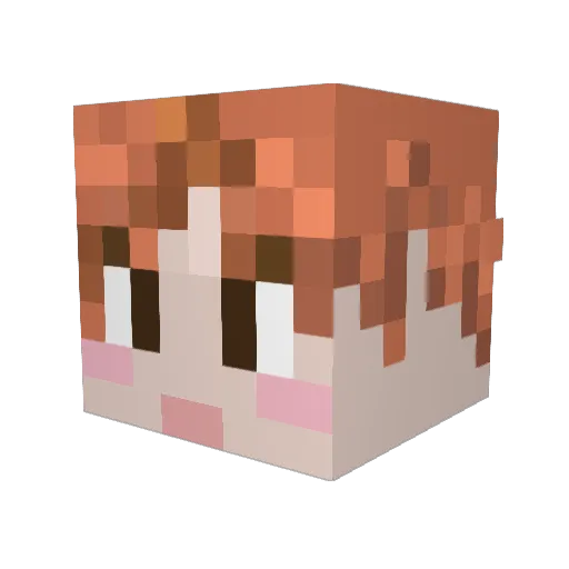 koyubon Minecraft avatar head, 3D render