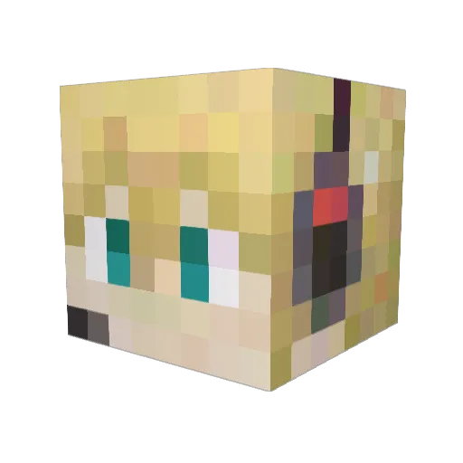 koyukiti Minecraft avatar head, 3D render