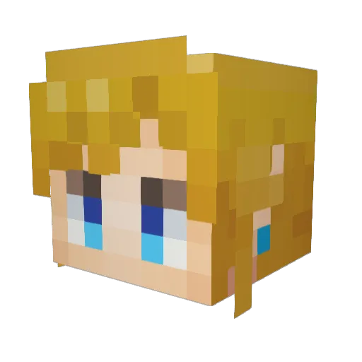 kp150 Minecraft avatar head, 3D render