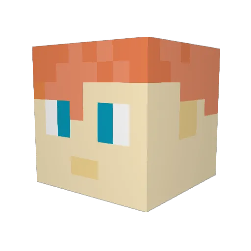kphowell Minecraft avatar head, 3D render
