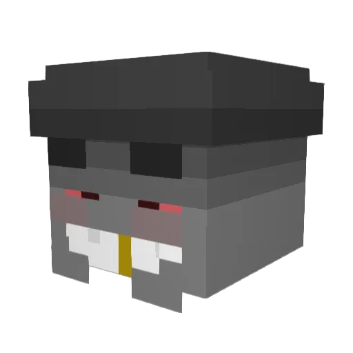 kploco Minecraft avatar head, 3D render