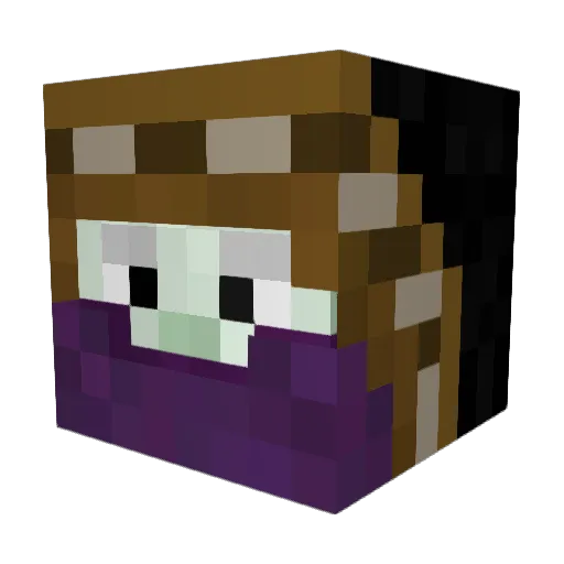 kptindall Minecraft avatar head, 3D render