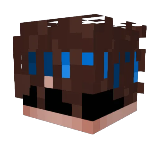 kpwrm Minecraft avatar head, 3D render