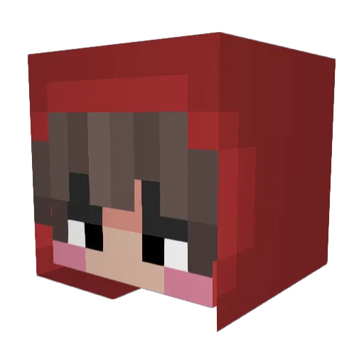 kqMek Minecraft avatar head, 3D render