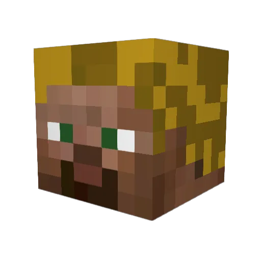 kqdrfo Minecraft avatar head, 3D render