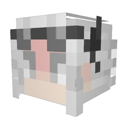 kqf Minecraft avatar head, 3D render