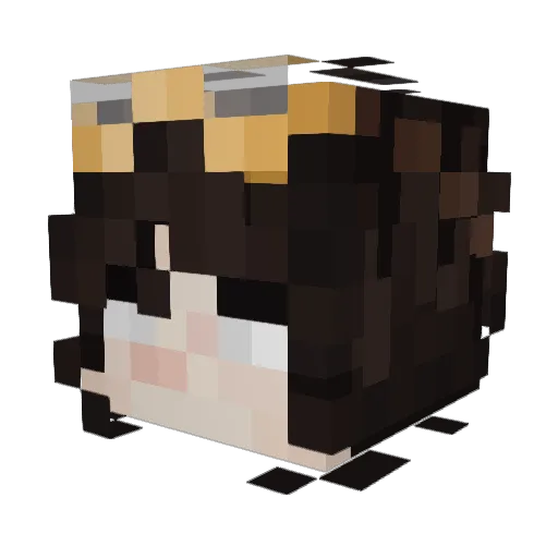 kqndro Minecraft avatar head, 3D render