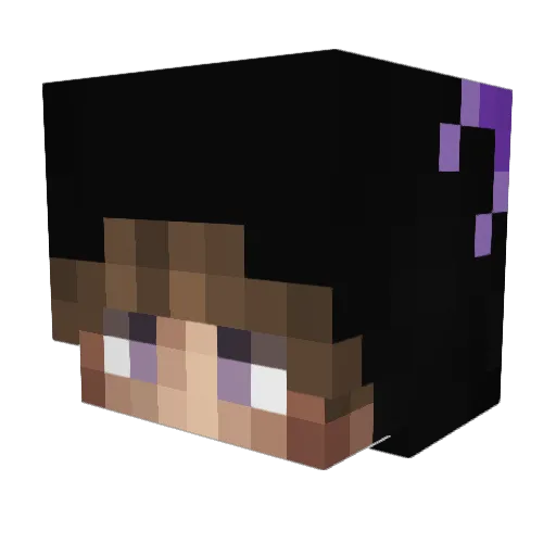 kqni Minecraft avatar head, 3D render