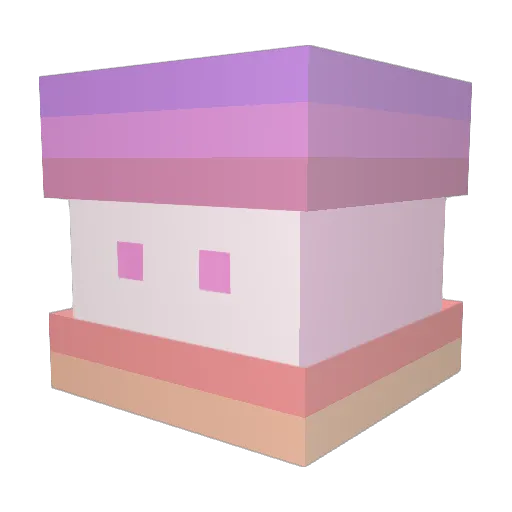 kqrtaaa Minecraft avatar head, 3D render