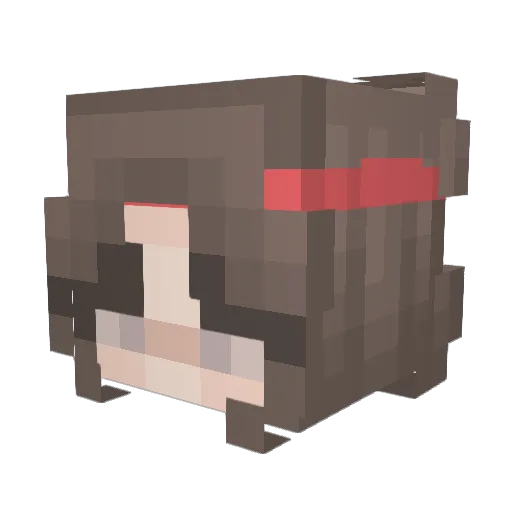kquro Minecraft avatar head, 3D render