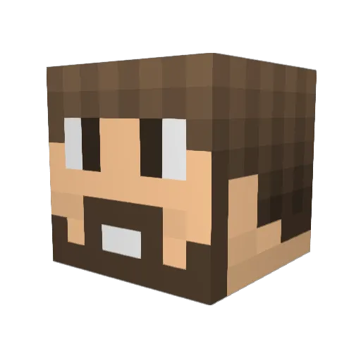 kr656 Minecraft avatar head, 3D render