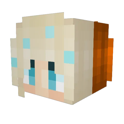kr700 Minecraft avatar head, 3D render