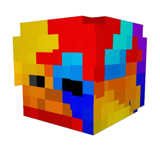kr8t0z Minecraft avatar head, 3D render
