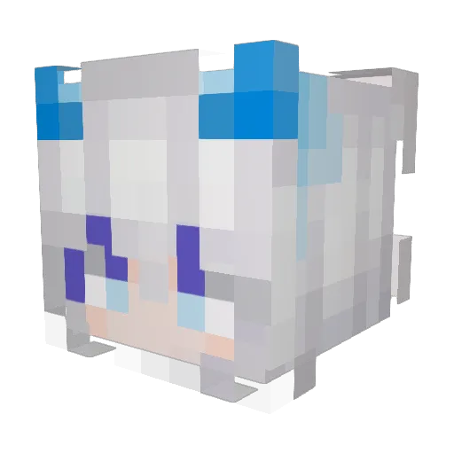 kr_love1 Minecraft avatar head, 3D render