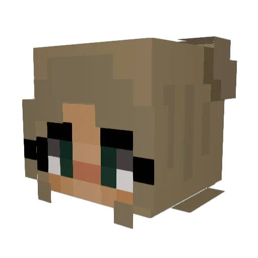 kr_stina Minecraft avatar head, 3D render