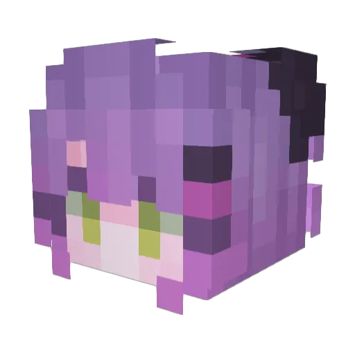 kr_zio Minecraft avatar head, 3D render