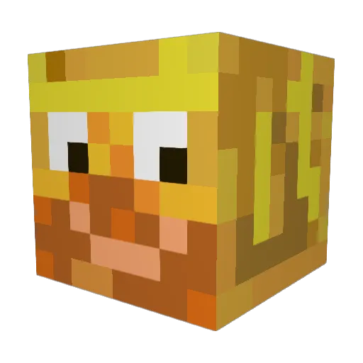 kra5men Minecraft avatar head, 3D render
