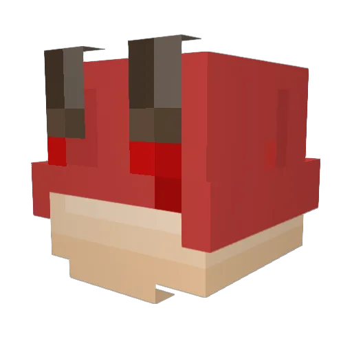 krabby___ Minecraft avatar head, 3D render