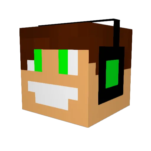 kraft3d Minecraft avatar head, 3D render
