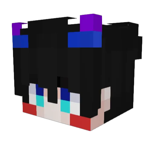 kraftak Minecraft avatar head, 3D render