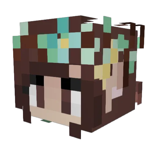 kraftykate2020 Minecraft avatar head, 3D render