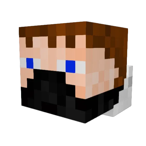 kraftysnipe Minecraft avatar head, 3D render