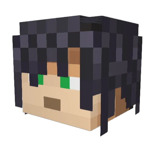 krailton Minecraft avatar head, 3D render