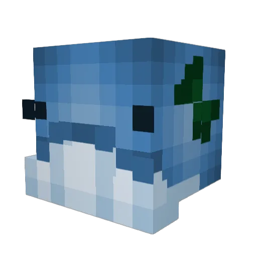 krakenrising Minecraft avatar head, 3D render