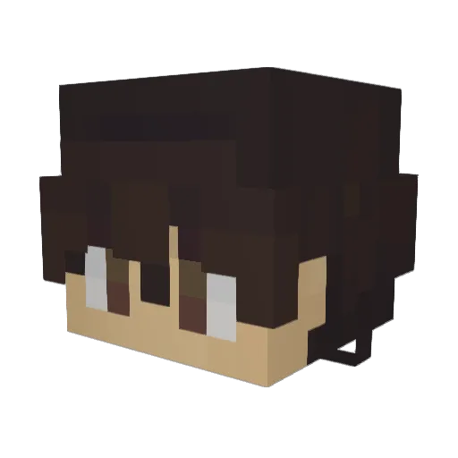 krakns Minecraft avatar head, 3D render