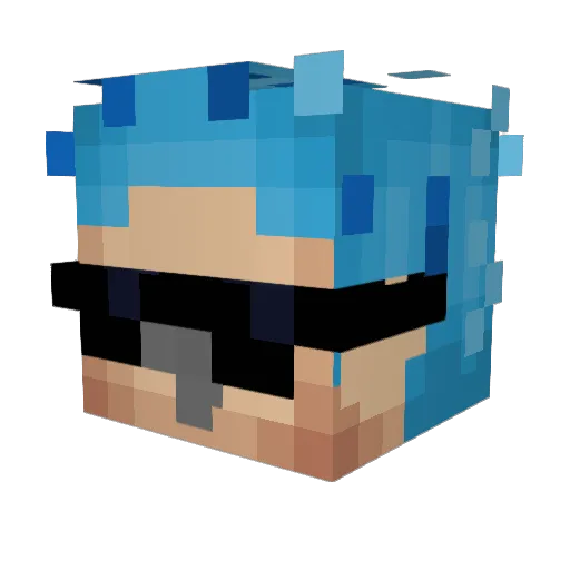 kralir Minecraft avatar head, 3D render