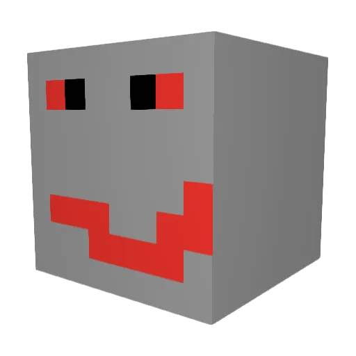 krankbelastend Minecraft avatar head, 3D render