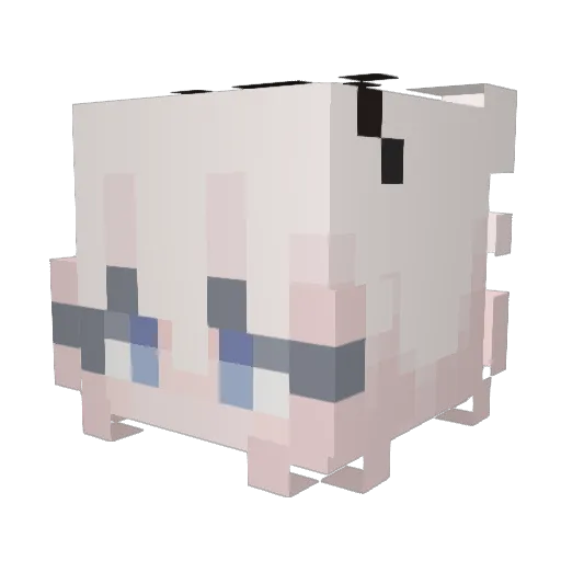 krasavka Minecraft avatar head, 3D render