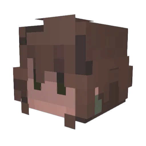 krasl Minecraft avatar head, 3D render