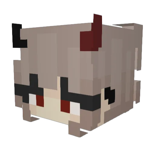 krasseskitti Minecraft avatar head, 3D render