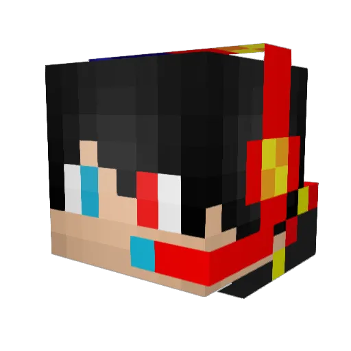 kratod Minecraft avatar head, 3D render